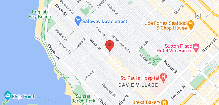 map of 1801 1171 JERVIS STREET